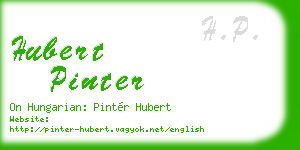 hubert pinter business card