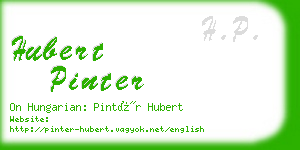 hubert pinter business card